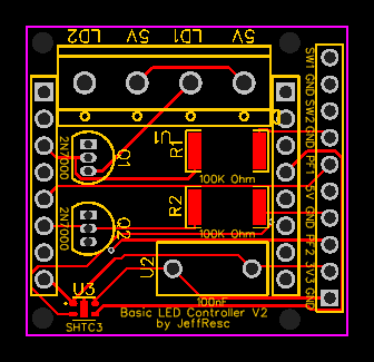 Smart LED Dimmer PCB Layout Front